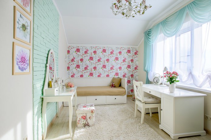 Rideaux menthe