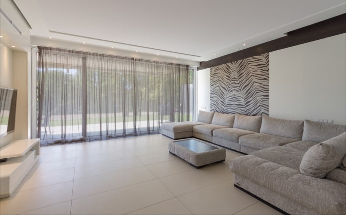 carrelage de sol dans le salon