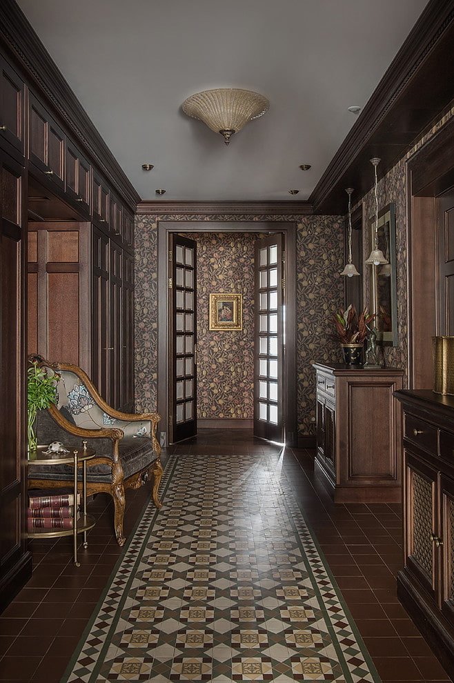 carrelage de sol à l'intérieur dans le style anglais