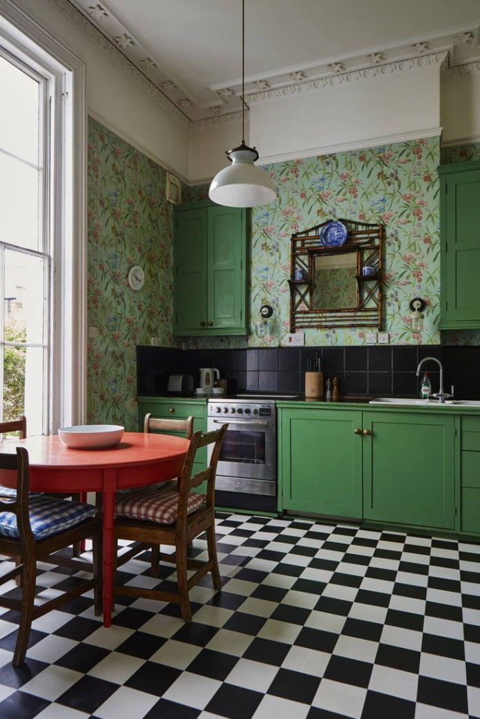 carrelage de sol à l'intérieur dans le style anglais