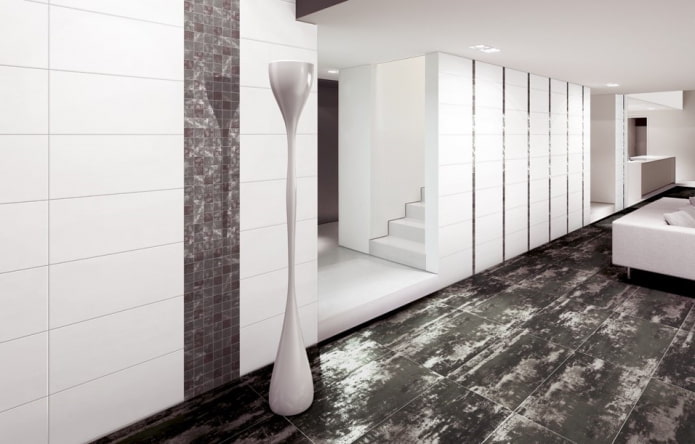 Carrelage de sol métallique à l'intérieur