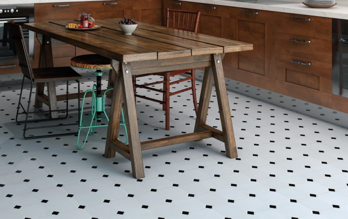 carrelage de sol octogonal