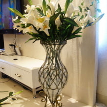 Vases de sol à l'intérieur : types, design, forme, couleur, style, options de remplissage-7