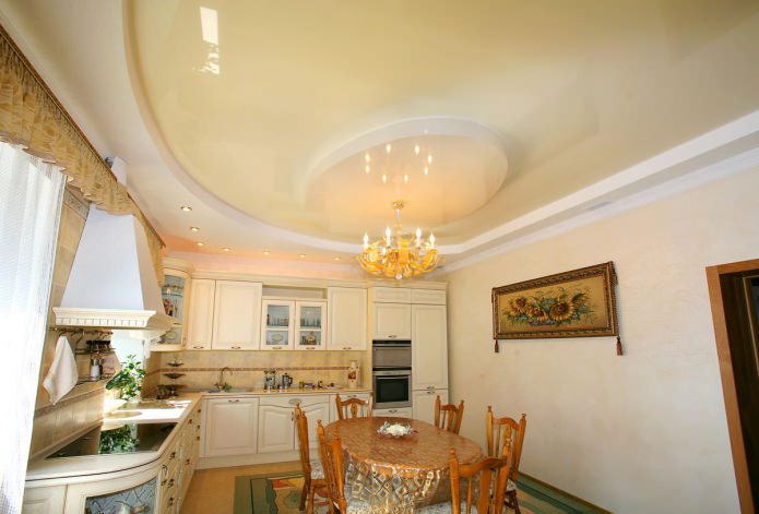 Plafond tendu dans la cuisine