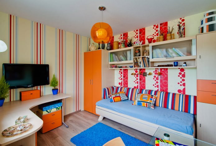 plafond tendu blanc à un seul niveau pour chambre d'enfant