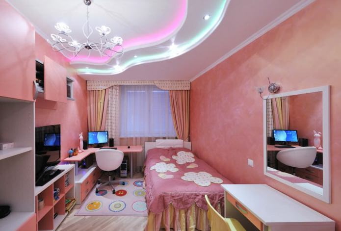 Stretch Plafond dans une chambre d'enfant pour une fille