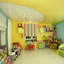 Plafond tendu dans la chambre d'enfant : 60 meilleures photos et idées-11