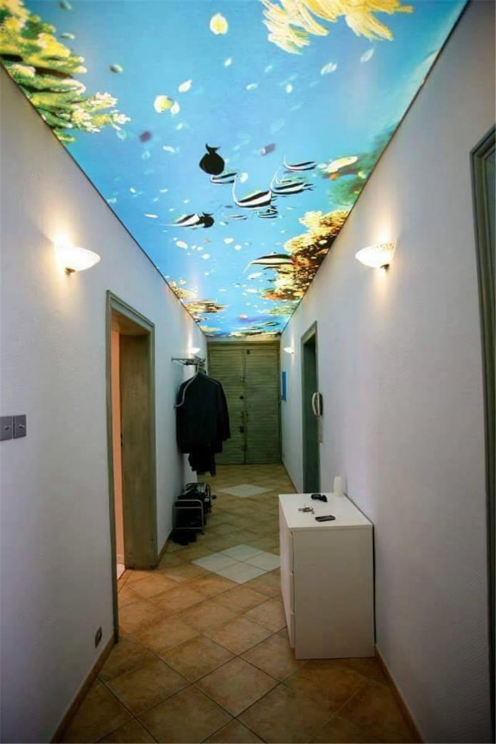 Structure de plafond tendu avec impression photo
