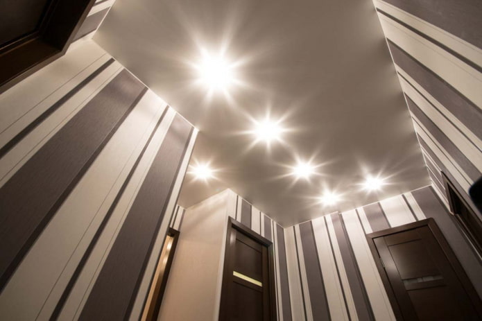 Structure de plafond tendu gris