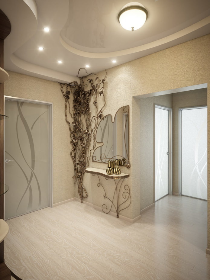 toile tendue dans un petit couloir