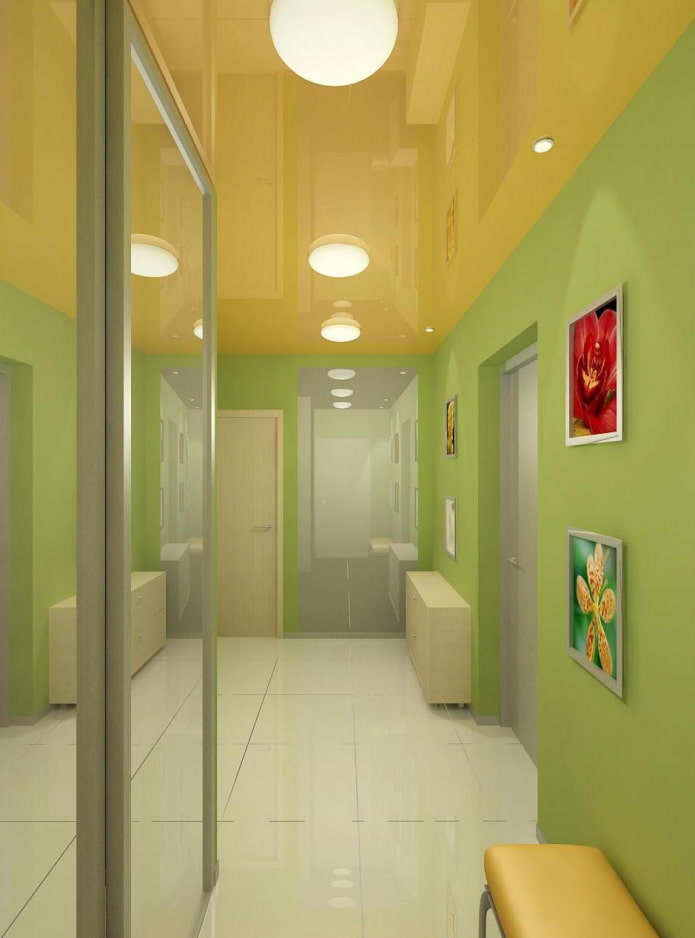 Structure de tension brillante dans le couloir