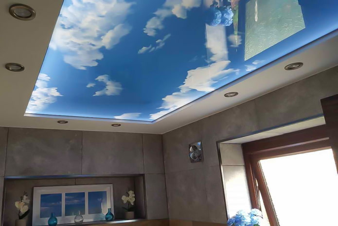 Plafond avec image du ciel