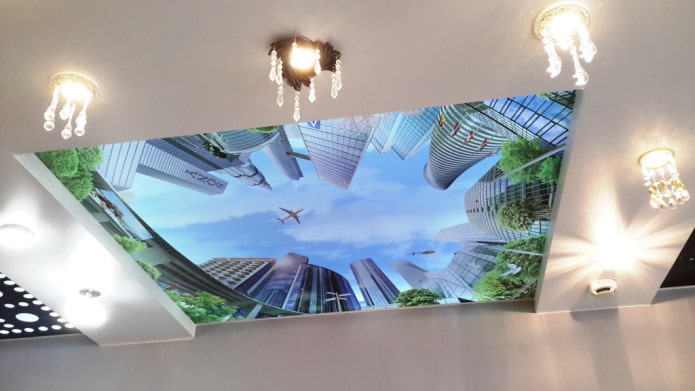 Plafond avec panorama urbain