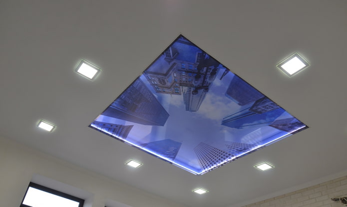 Plafond avec panorama urbain