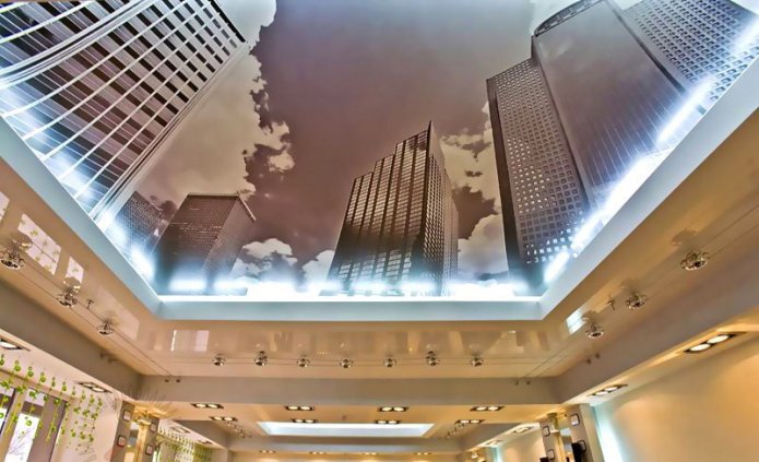 Plafond avec panorama urbain