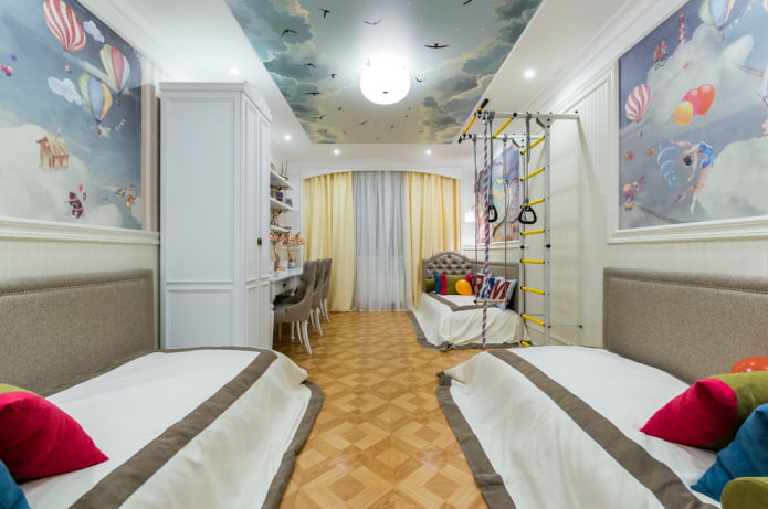 plafond tendu avec impression photo à l'intérieur