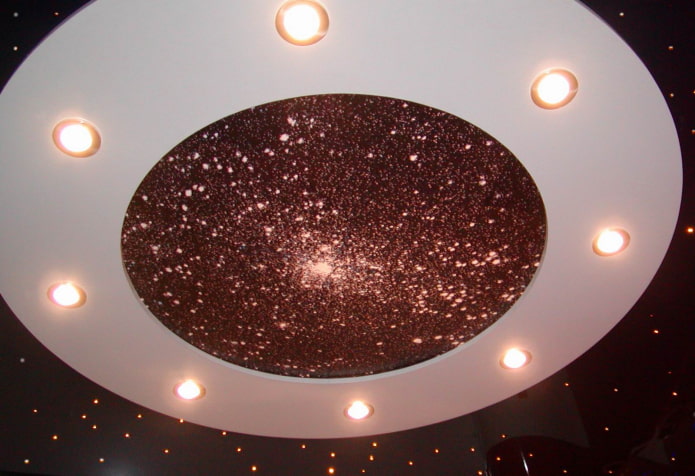 Plafond tendu avec paillettes