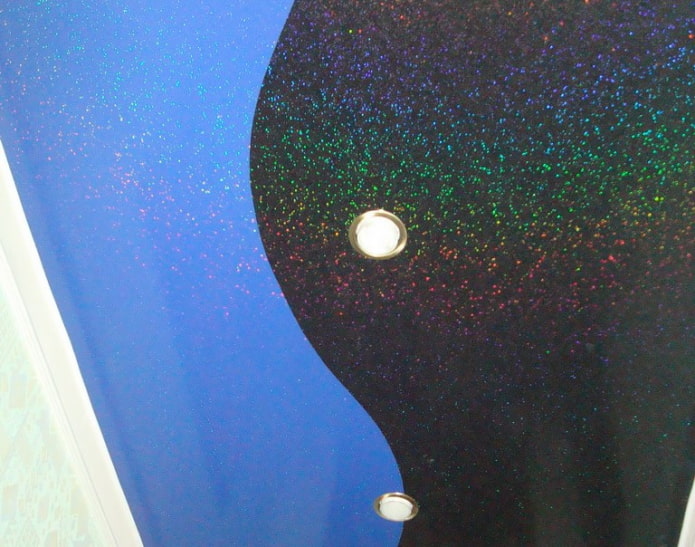 Plafond tendu avec paillettes