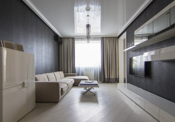 plafond tendu dans le salon