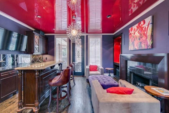 Plafond rouge