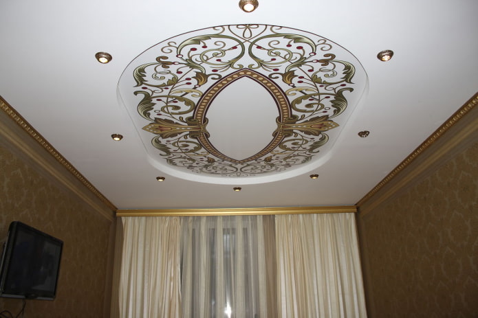 Plafond tendu à motifs