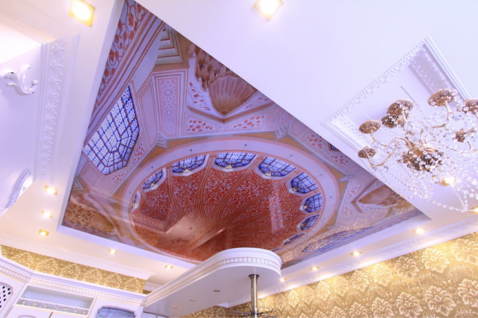 plafond avec impression photo