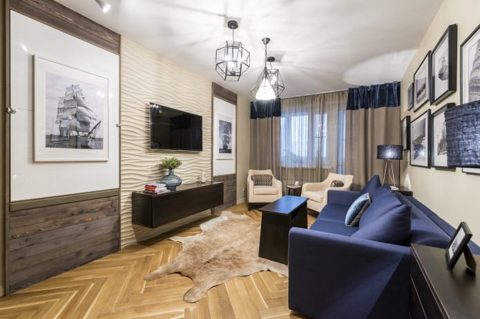 Plafond tendu droit à l'intérieur