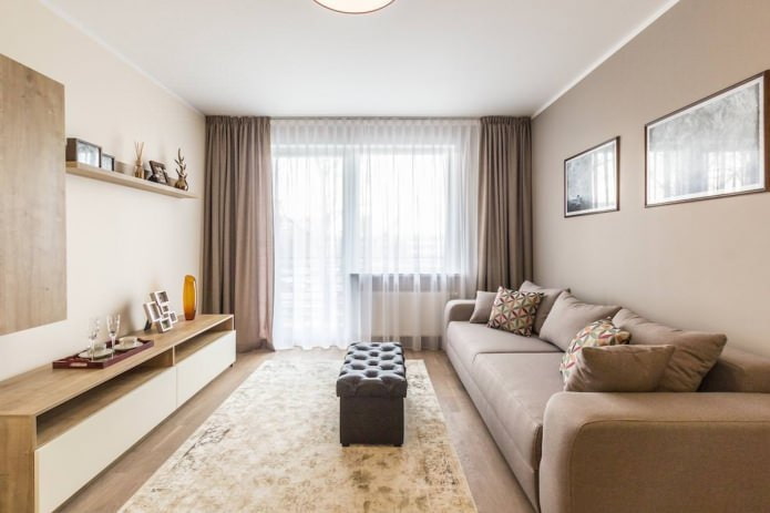 Rideaux de salon de style moderne