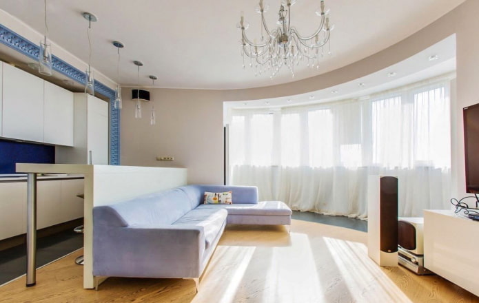 Plafond tendu dans le salon