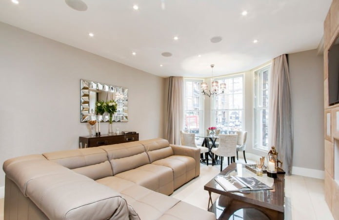 Plafond tendu dans le salon