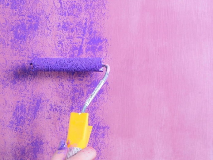 peinture texturée au rouleau
