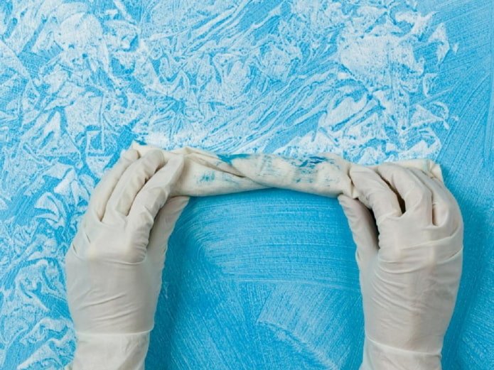 peinture texturée avec un chiffon