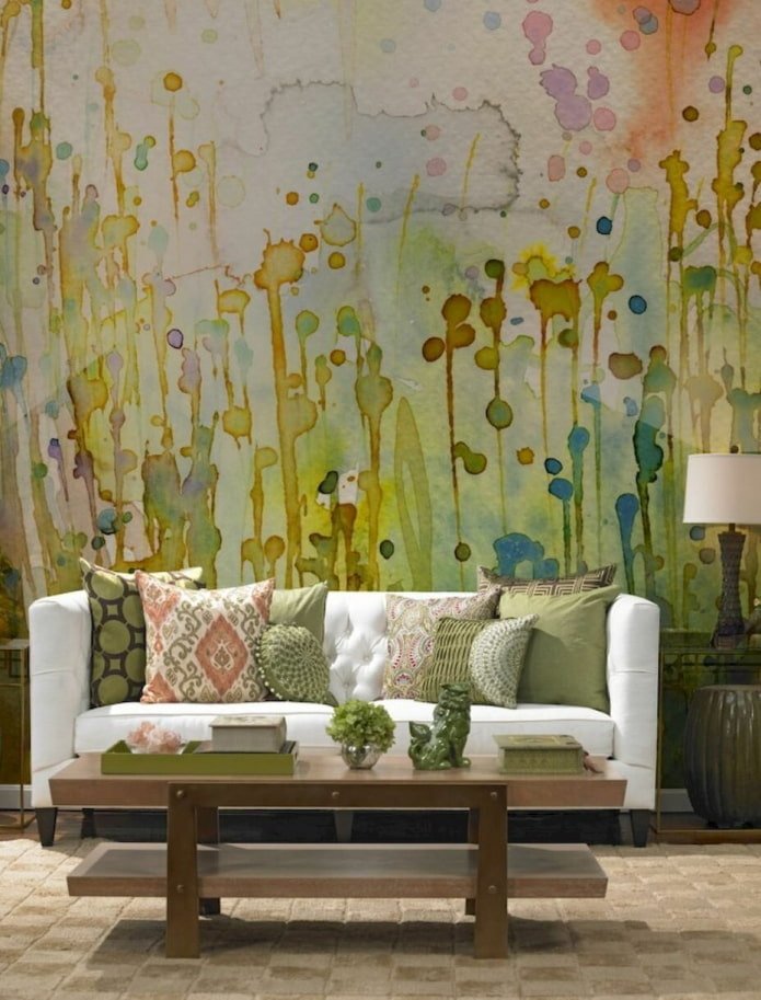 taches jaune-vert sur le mur