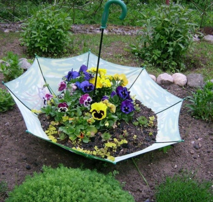 parterre de fleurs pour parasol