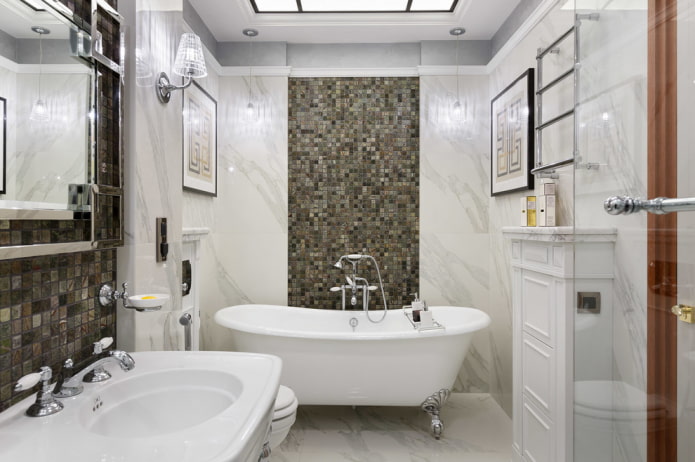 intérieur de salle de bains de style néoclassique