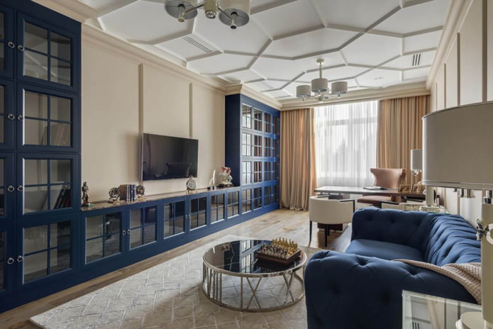 intérieur du bureau de style néoclassique