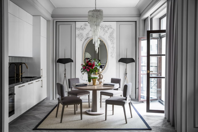 Schéma de couleurs de l'intérieur de style néoclassique