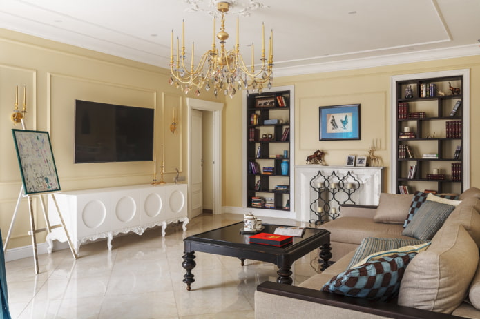 éclairage intérieur de style néoclassique