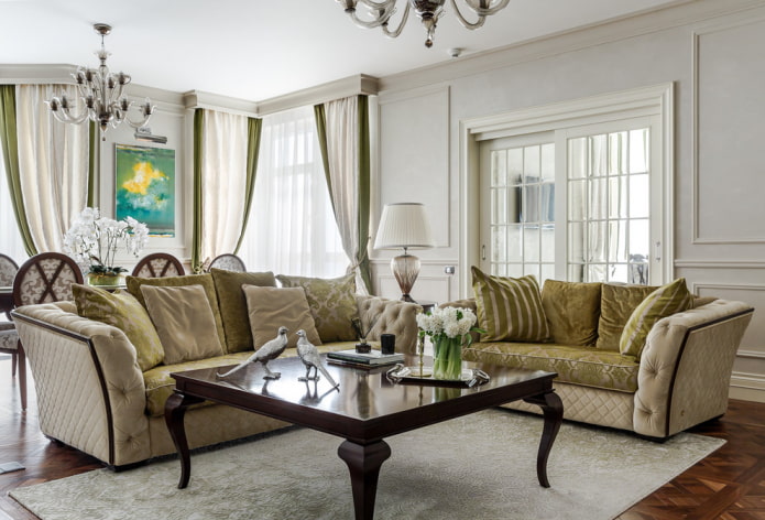 Décoration intérieure de style néoclassique