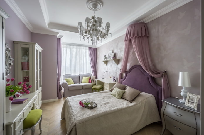 Intérieur d'une chambre d'enfant de style néoclassique