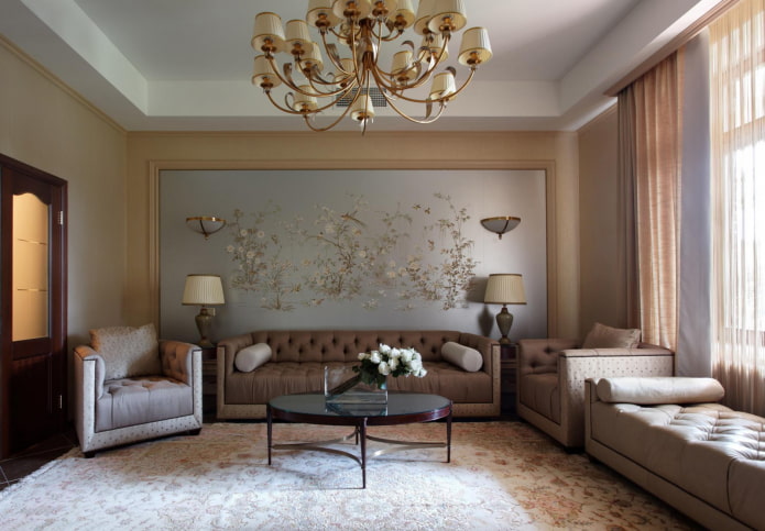 Décoration murale d'intérieur de style néoclassique