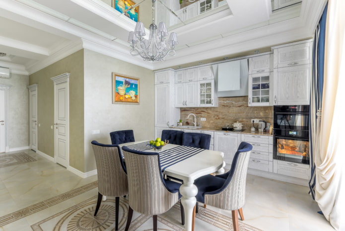 éclairage intérieur de style néoclassique