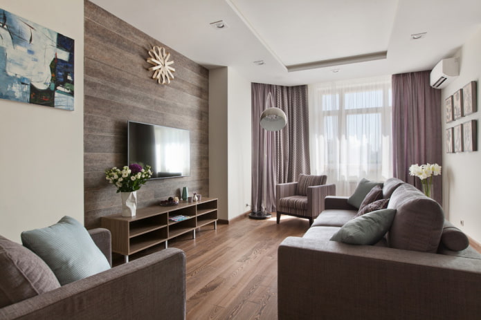 niche avec stratifié dans le salon