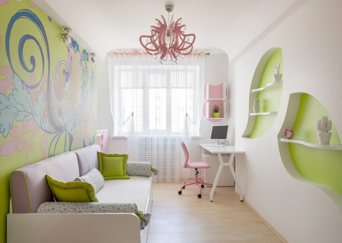 mur avec niches figurées à l'intérieur
