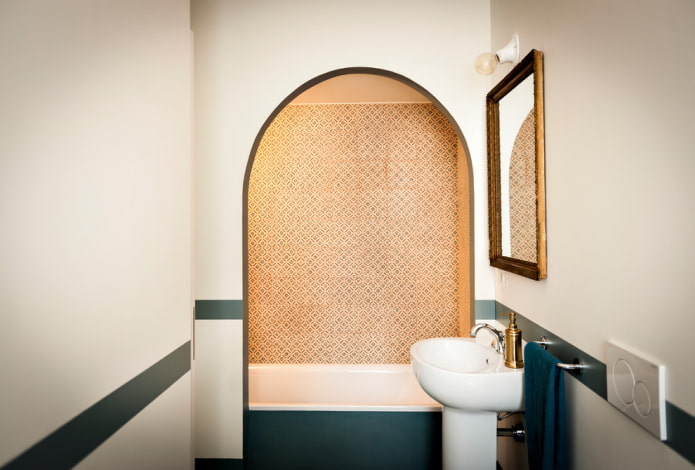 niche figurée dans l'intérieur de la salle de bain