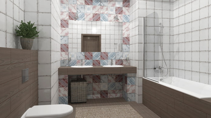 niche avec lavabo dans la salle de bain