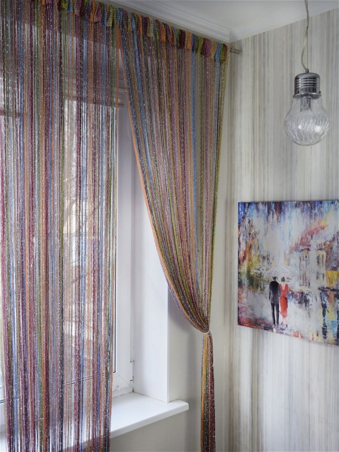 Design de rideaux de fils dans une cuisine