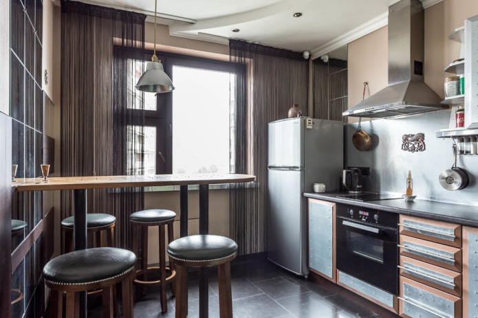 mousseline dans l'intérieur de la cuisine