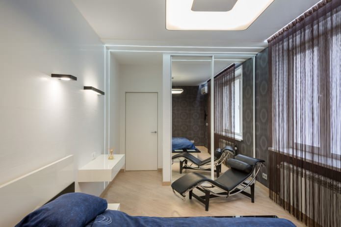 mousseline dans l'intérieur de la chambre