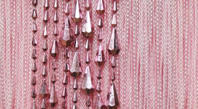rideaux de fils à perles